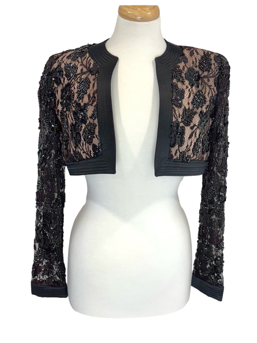Sophy Curson black sequin lace bolero